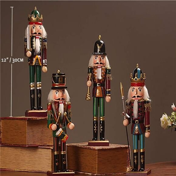 Nutcracker Figures, Christmas Decor Figurine Collection, 12 inch (4 Piece) - Picture 3 of 8